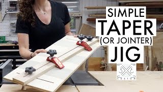 Simple Taper Jig  Jointer Jig  Woodworking  Diy Jig [upl. by Tatman366]