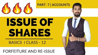 Issue of Shares  Forfeiture and Re issue  Class 12  Accounts  Part 7 [upl. by Katharine]