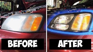 The EASIEST DIY Headlight Restoration Ever [upl. by Nnaeirb]