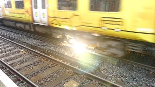 Merseyrail 507 009 making arcs at Birkdale station [upl. by Jaclyn]