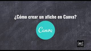 ¿Cómo crear un afiche en Canva [upl. by Kirstin]