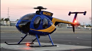 MD500E StartUp amp Takeoff N420WC Hughes 500MD369E Helicopter [upl. by Swithin]