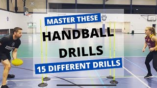 AFL drills handballing [upl. by Dnomrej]