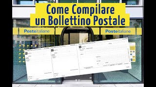 Come Compilare un Bollettino Postale  Tutorial di Compilazione [upl. by Yerhcaz]