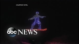 Hightech drones steal the show at the Winter Olympics [upl. by Darraj388]