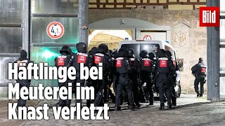 Gefängnismeuterei Polizei stürmt Knast in Thüringen  JVA Untermaßfeld [upl. by Aneeled]