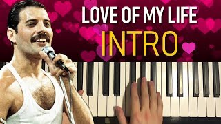 Queen  Love Of My Life Piano Tutorial Lesson PART 1 [upl. by Bj891]