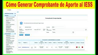 CÓMO GENERAR COMPROBANTES DE APORTES AL IESS EMPLEADOR [upl. by Shulins860]