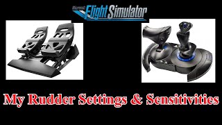 FS2020 My Rudder Pedals Settings and Hotas 4 Rudder Settings amp Sensitivities [upl. by Anilac]