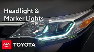 Toyota HowTo Headlight amp Marker Lights  Toyota [upl. by Eydie]