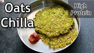 High Protein Oats Chilla  Thyroid PCOS Weight Loss  Oats Recipe For Weight Loss  Skinny Recipes [upl. by Fenner576]